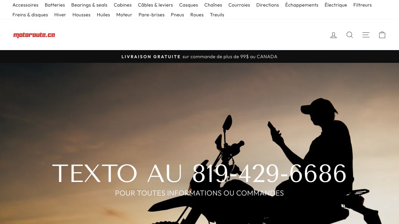 Capture du site actif de Motoroute